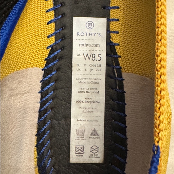 Rothy's The Point Mustard Yellow Flats, sz 8.5 - Picture 6 of 8